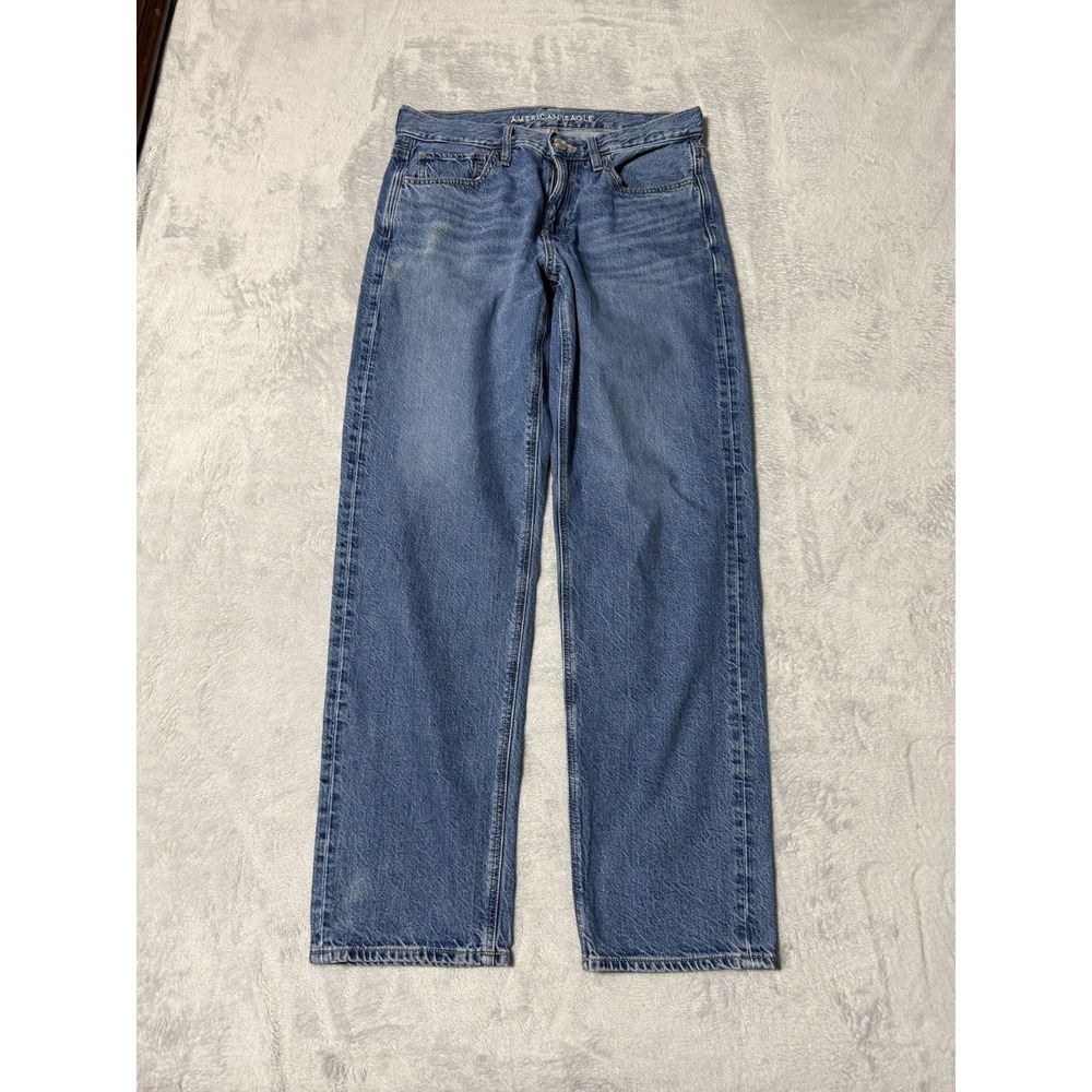 American Eagle 90's Straight Women's 6 Medium‎ Wash Blue Denim Jeans 29x29